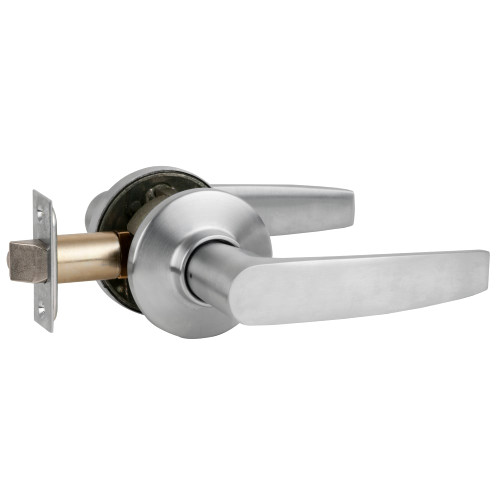 Schlage S10D JUP 626 10-025 Grade 2 Tubular Lock Passage/Closet Latch Function Non-Keyed Jupiter Lever ANSI Strike Satin Chrome Finish Non-Handed