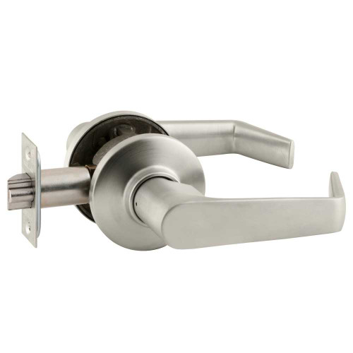 Schlage S10D SAT 619 Grade 2 Tubular Lock Passage/Closet Latch Function Non-Keyed Saturn Lever Satin Nickel Finish Non-Handed S10D SAT 619