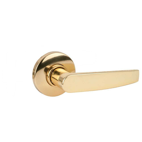 Schlage S170 JUP 605 Grade 2 Tubular Lock Single Dummy Trim Function Non-Keyed Jupiter Lever Bright Brass Finish Non-Handed S170 JUP 605