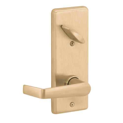 Schlage S210JD SAT 606 Grade 2 Interconnected  Entrance Lock Single Locking Saturn Adjustable 2-3/8 or 2-3/4 Backset FSIC Prep Less Core Satin Brass