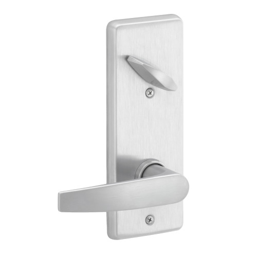 Schlage S210LD JUP 626 Grade 2 Interconnected  Entrance Lock Single Locking Jupiter Adjustable 2-3/8 or 2-3/4 Backset Less Cylinder Satin Chrome