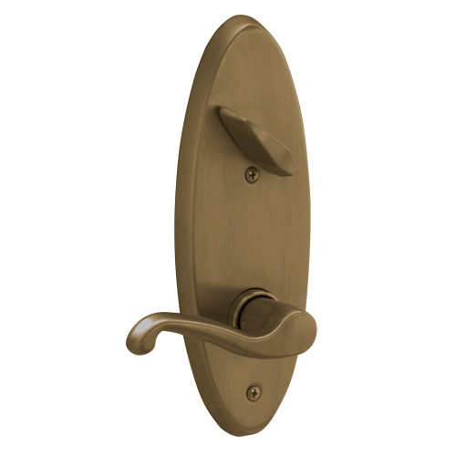 Schlage S210PD FLA 609 LH Grade 2 Interconnected  Entrance Lock Single Locking Flair LH Adjustable 2-3/8 or 2-3/4 Backset Antique Brass