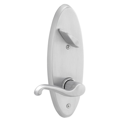 Schlage S210PD FLA 626 RH Grade 2 Interconnected  Entrance Lock Single Locking Flair RH Adjustable 2-3/8 or 2-3/4 Backset Satin Chrome