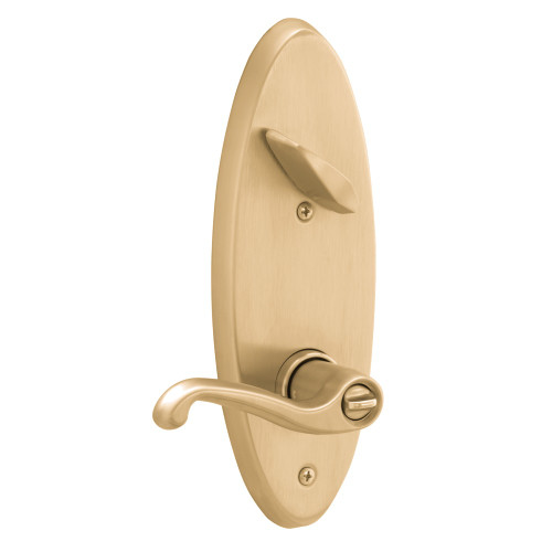 Schlage S251PD FLA 606 LH Grade 2 Interconnected  Entrance Lock Double Locking Flair LH Adjustable 2-3/8 or 2-3/4 Backset Satin Brass