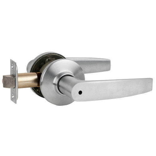 Schlage S40D JUP 626X625 Grade 2 Tubular Lock Privacy Function Non-Keyed Jupiter Lever Satin Chrome Exterior and Bright Chrome Interior Finish Non-handed