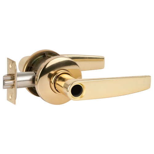 Schlage S51LD JUP 605 Grade 2 Tubular Lock Entrance/Office Function Less Cylinder Jupiter Lever Bright Brass Finish Non-Handed