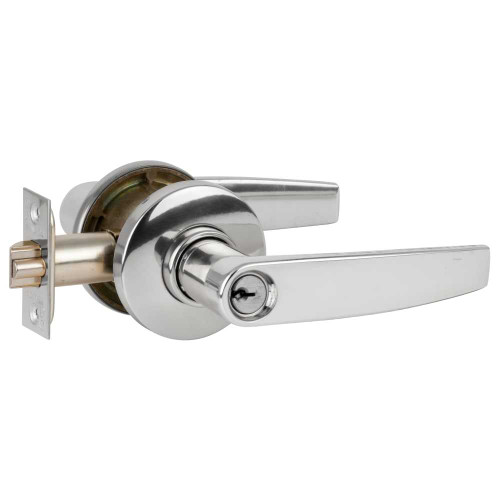 Schlage S51PD JUP 625 Grade 2 Tubular Lock Entrance/Office Function Key in Lever Cylinder Jupiter Lever Bright Chrome Finish Non-Handed S51PD JUP 625