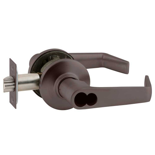 Schlage S70JD SAT 613 Grade 2 Tubular Lock Classroom Function Schlage FSIC Less Core Saturn Lever Oil-Rubbed Bronze Finish Non-Handed S70JD SAT 613