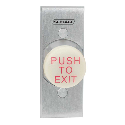 Schlage Electronics 623GID EX NS 1-5/8 Mushroom Button Single Gang Glow-in-the-Dark PUSH TO EXIT Narrow Stile 623GID EX NS