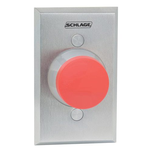 Schlage Electronics 623RD DA 1-5/8 Mushroom Button Single Gang Red Delayed Action 0-60 Seconds