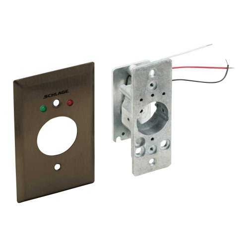 Schlage Electronics 653-04 L2 SF613 653 Keyswitch SPDT-Clockwise Maintained Less Cylinder 2 LEDs Red and Green Dark Oxidized Satin Bronze Oil-Rubbed Finish 653-04 L2 SF613