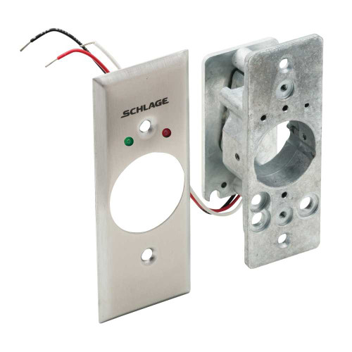 Schlage Electronics 653-0405 NS L2 653 Keyswitch SPDT-Clockwise/Counter Clockwise Maintained/Momentary Less Cylinder 2 LEDs Red and Green Narrow Stile 653-0405 NS L2
