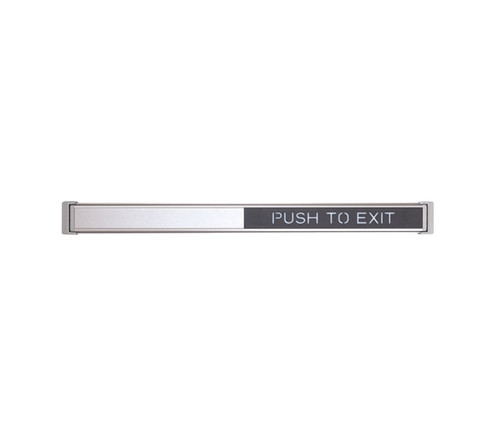 Schlage Electronics 672 36 628 GID WD TouchBar Request-to-Exit Device 36 Glow in the Dark Lettering Wood Door Installation Satin Aluminum Clear Anodized 672 36 628 GID WD