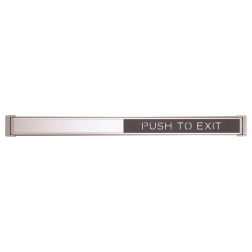 Schlage Electronics 692 36 628RD L SmartBar Request-to-Exit Device Narrow Stile Pushpad Low Profile 36 Red Lettering LHR Satin Aluminum Clear Anodized 692 36 628RD L