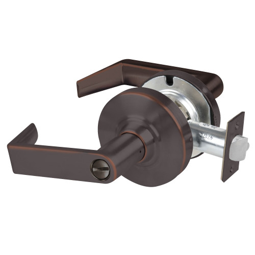 Schlage ND40S RHO 643e Grade 1 Bath/Bedroom Privacy Lock Rhodes Lever Non-Keyed Aged Bronze Finish Non-Handed
