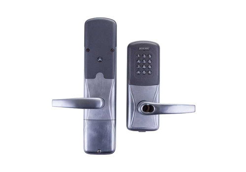 Schlage Electronics AD400CY70MTSPA626JR Grade 1 Networked Wireless Electronic Cylindrical Lock Classroom Function Multi-Technology 125 kHz and 1356 MHz Sparta Lever FSIC Prep Satin Chrome Finish AD400CY70MTSPA626JR