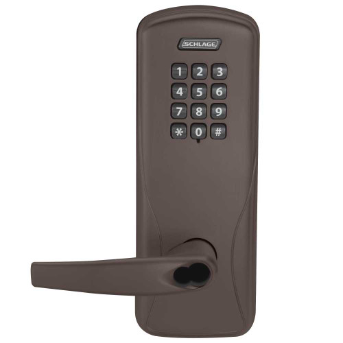 Schlage Electronics CO100MS70KPATH643EBR Grade 1 Standalone Electronic Mortise Lock Classroom Function Keypad Reader Athens Lever SFIC Prep Aged Bronze Finish CO100MS70KPATH643EBR