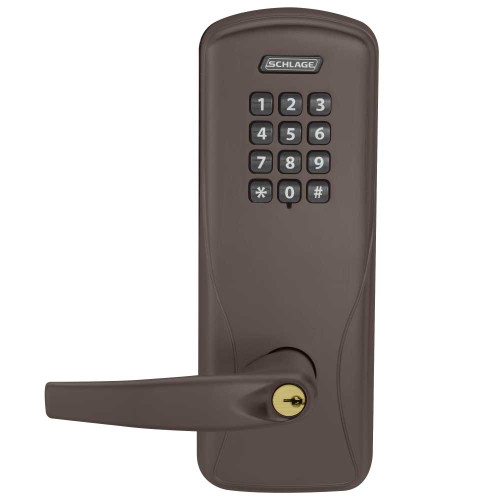 Schlage Electronics CO100MS70KPATH643EPR Grade 1 Standalone Electronic Mortise Lock Classroom Function Keypad Reader Athens Lever With Schlage Standard Cylinder Aged Bronze Finish CO100MS70KPATH643EPR