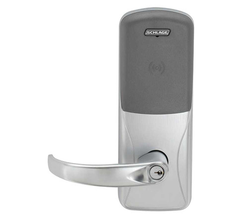 Schlage Electronics CO200993R70PRSPA643ELRR CO-200 Standalone Electronic Lock Rim/Concealed Exit Device Trim Classroom Function Proximity Reader Spartan Style Lever Less Schlage Standard Cylinder Aged Bronze CO200993R70PRSPA643ELRR