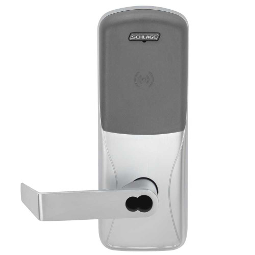 Schlage Electronics CO200CY70PRRHO626JR Grade 1 Standalone Electronic Cylindrical Lock Classroom Function Proximity Reader Rhodes Lever FSIC Prep Satin Chrome Finish CO200CY70PRRHO626JR