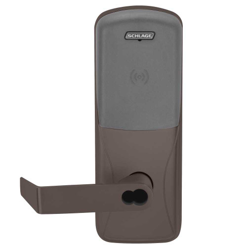Schlage Electronics CO200CY70PRRHO643EJR Grade 1 Standalone Electronic Cylindrical Lock Classroom Function Proximity Reader Rhodes Lever FSIC Prep Aged Bronze Finish CO200CY70PRRHO643EJR