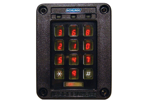 Schlage Electronics SERIII-W-GR Scramble Keypad Weatherized for Outdoor Use Wiegand Output 8-14 VDC Gray