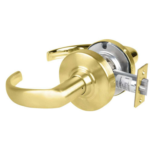 Schlage ND10S SPA 606 Grade 1 Passage Latch Sparta Lever Non-Keyed Satin Brass Finish Non-Handed ND10S SPA 606
