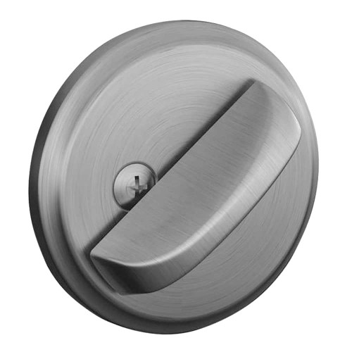 Schlage Residential B80 619 One-Sided Deadbolt Dual Option Latch Satin Nickel Plated Clear Coated Finish B80 619