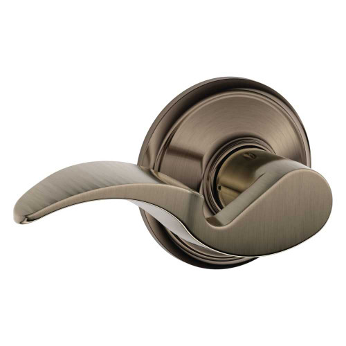 Schlage Residential F10 AVA 620 Grade 2 Passage Latch Avanti Lever Antique Nickel Finish F10 AVA 620