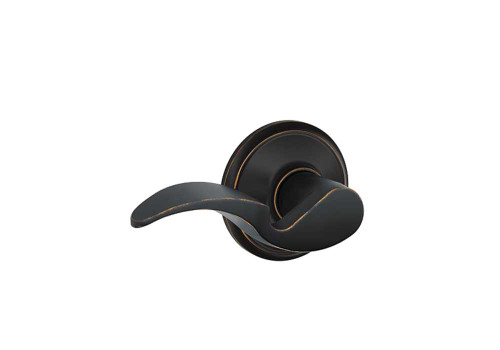 Schlage Residential F10 AVA 716 Grade 2 Passage Latch Avanti Lever Antique Bronze Finish F10 AVA 716