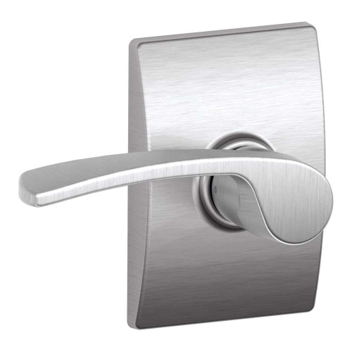 Schlage Residential F10 MER 626 CEN Grade 2 Passage Latch Merano Lever Century Rose Satin Chrome Finish F10 MER 626 CEN