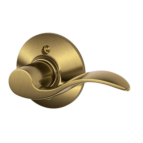 Schlage Residential F170 ACC 609 RH Grade 2 Single Dummy Accent Lever Satin Brass Blackened Satin Relieved Clear Coated Finish F170 ACC 609 RH