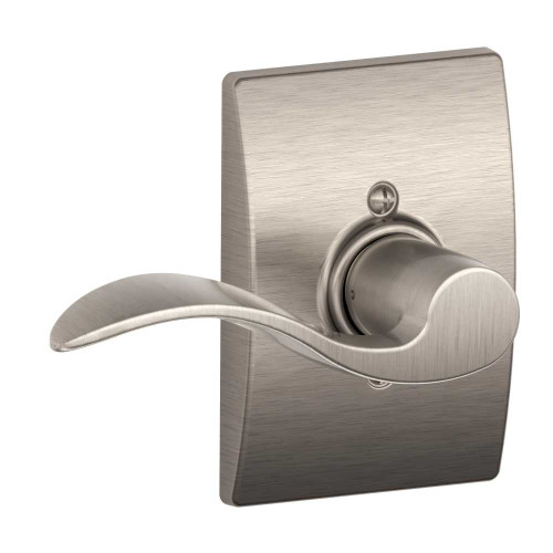 Schlage Residential F170 ACC 619 CEN LH Grade 2 Single Dummy Accent Lever Century Rose Satin Nickel Finish F170 ACC 619 CEN LH