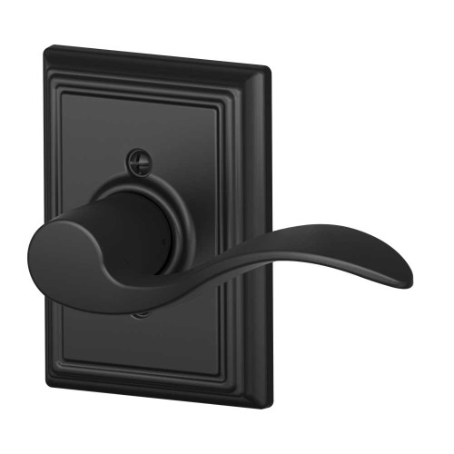 Schlage Residential F170 ACC 622 ADD RH Grade 2 Single Dummy Accent Lever Addison Rose Black Finish F170 ACC 622 ADD RH