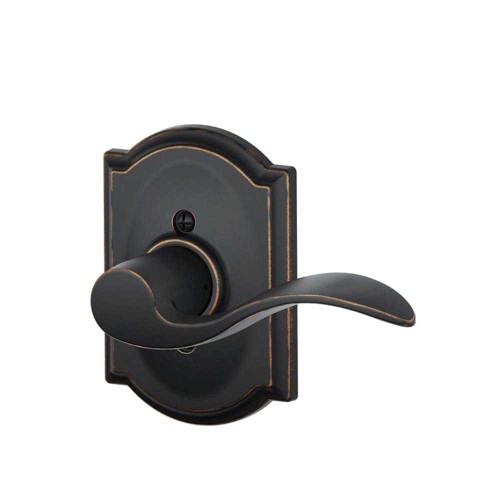 Schlage Residential F170 ACC 716 LH Grade 2 Single Dummy Accent Lever Antique Bronze Finish F170 ACC 716 LH