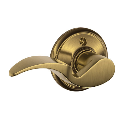 Schlage Residential F170 AVA 609 LH Grade 2 Single Dummy Avanti Lever Satin Brass Blackened Satin Relieved Clear Coated Finish