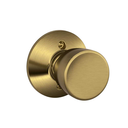 Schlage Residential F170 BEL 609 Single Dummy Bell Knob Antique Brass F170 BEL 609
