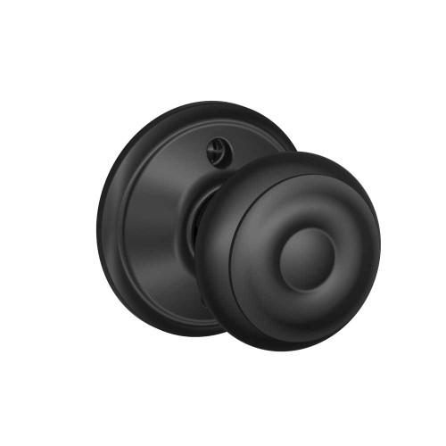 Schlage Residential F170 GEO 622 Single Dummy Georgian Knob Black F170 GEO 622