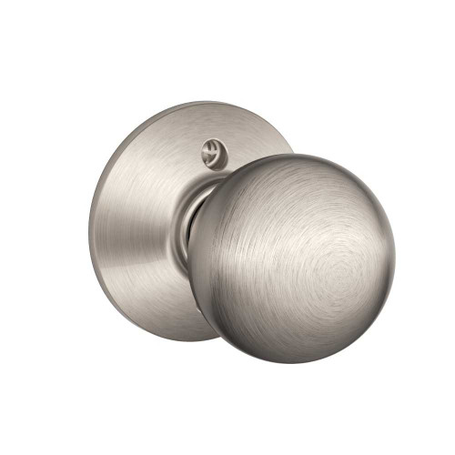 Schlage Residential F170 ORB 619 Single Dummy Orbit Knob Satin Nickel F170 ORB 619