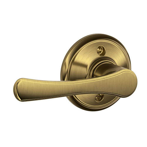 Schlage Residential F170 VLA 609 Grade 2 Single Dummy Avila Lever Satin Brass Blackened Satin Relieved Clear Coated Finish F170 VLA 609