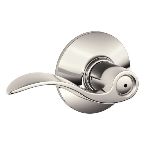 Schlage Residential F40 ACC 618 Grade 2 Privacy Lock Accent Lever Bright Nickel Finish F40 ACC 618