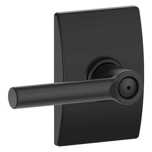 Schlage Residential F40 BRW 622 CEN Grade 2 Privacy Lock Broadway Lever Century Rose Black Finish F40 BRW 622 CEN