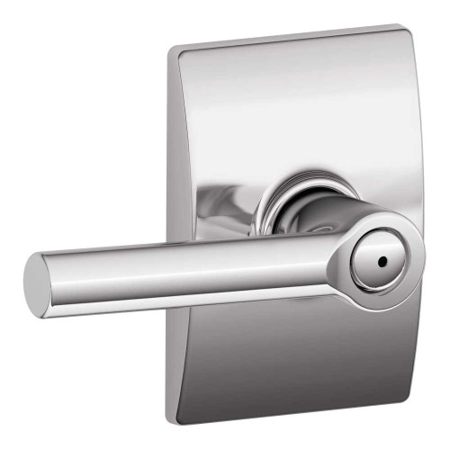 Schlage Residential F40 BRW 625 CEN Grade 2 Privacy Lock Broadway Lever Century Rose Bright Chrome Finish F40 BRW 625 CEN