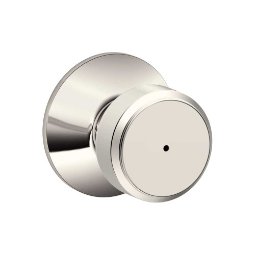 Schlage Residential F40 BWE 618 Privacy Lock Bowery Knob Bright Nickel F40 BWE 618