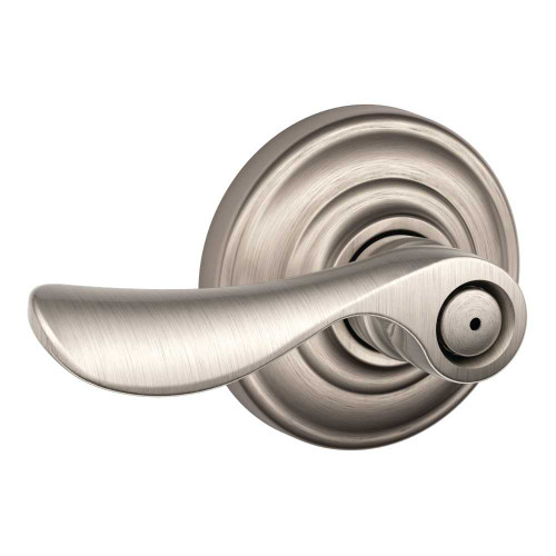 Schlage Residential F40 CHP 619 AND Grade 2 Privacy Lock Champagne Lever Andover Rose Satin Nickel Finish F40 CHP 619 AND
