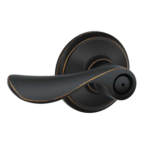 Schlage Residential F40 CHP 716 Grade 2 Privacy Lock Champagne Lever Antique Bronze Finish F40 CHP 716