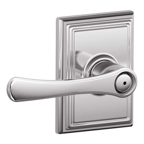 Schlage Residential F40 VLA 625 ADD Grade 2 Privacy Lock Avila Lever Addison Rose Bright Chrome Finish F40 VLA 625 ADD