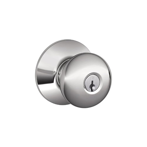 Schlage Residential F80 PLY 625 KD Storeroom Lock Plymouth Knob Bright Chrome F80 PLY 625 KD