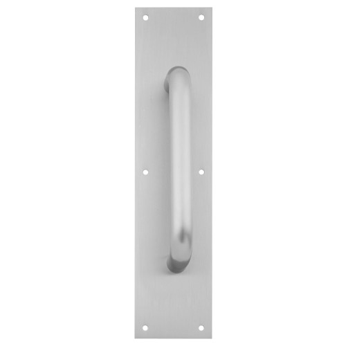 IVES 8303-8 US32D 6X16 Pull Plate 8 CTC 1 Diameter 1-1/2 Clearance 6 x 16 Satin Stainless Steel