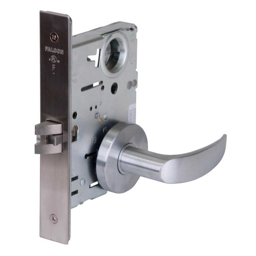 Falcon MA101 AG 626 Grade 1 Passage/Closet Mortise Lock Non-Keyed Avalon Lever Gala Rose Satin Chrome Finish Field Reversible MA101 AG 626